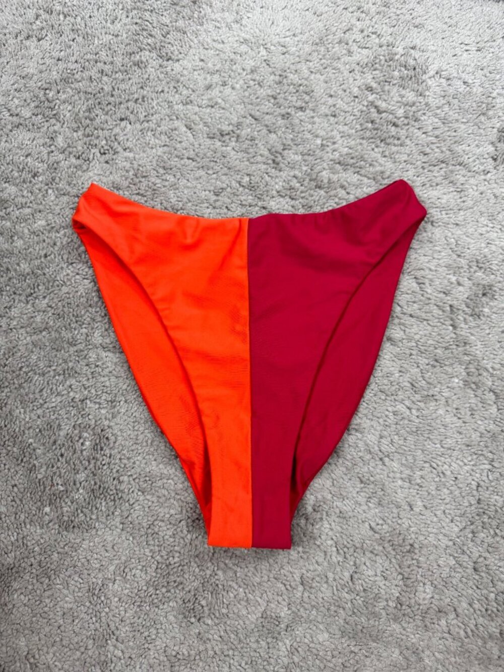 Wet Bikini Bottoms Colorblock Red Orange Sz XS